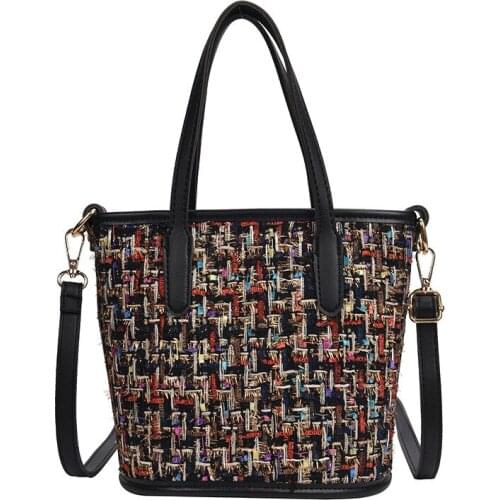 2019 Ladies Bag Woolen Cloth Handbag Bucket Crossbody Bags For Women Popular Fairy Bag Oblique Tide Satchel Shoulder Messenger