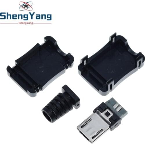 High Quality 10PCS Micro USB Male Connector Male Micro USB Jack 2.0 5PIN Plug Socket With Plastic Cover For Kinds of DIY