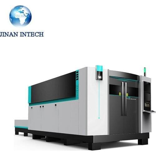 High Power Fully Enclosed Cnc Fiber Laser Cuting Machnine 1530 Cutter With 2000w Exchange Table