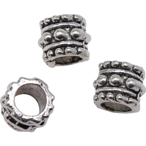 WYSIWYG 10pcs 7x7x6mm Big Hole Spacer Beads Charm European Spacer Beads Spacer Beads For Jewelry Making Bracelet