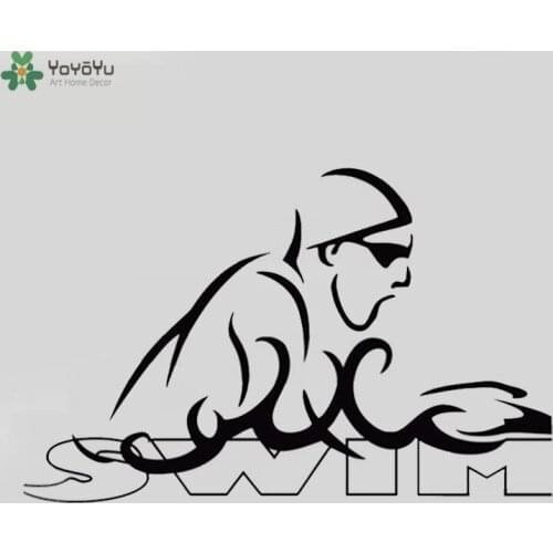 YOYOYU Wall Decal Sport Swim Swimming Vinyl Wall Sticker Swimming Pool Sports Poster Art Home Decoration Unique Gift QQ212