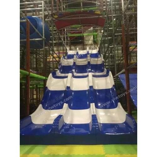 Customized outdoor/indoor playground replacements YLW Triple FRP crazy big slide,plastic Double slide accessories