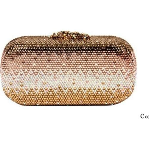 Women Clutch Luxury Shinning Female Bag British Flag Pattern Party Purse Lady Crystal Evening Bags