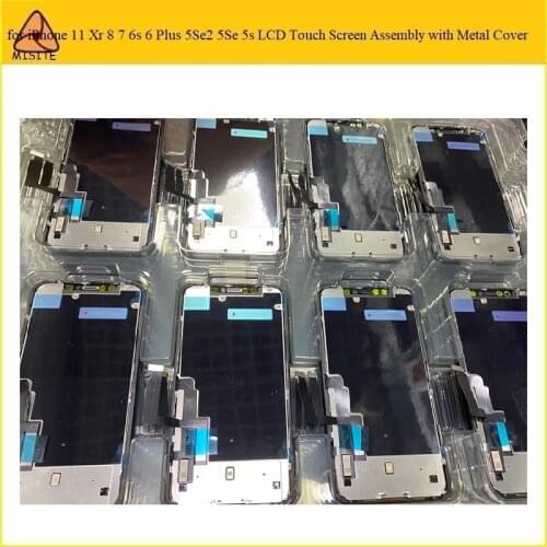 10Pcs Grade AAA++LCD Display Screen with Metal Assembly Digitizer for iPhone 11 Xr 8 7 6s 6 Plus 5Se2 5Se 5s LCD Touch Parts