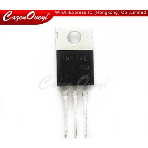 10pcs/lot IRF740PBF IRF740 TO-220 400V 10A new original In Stock