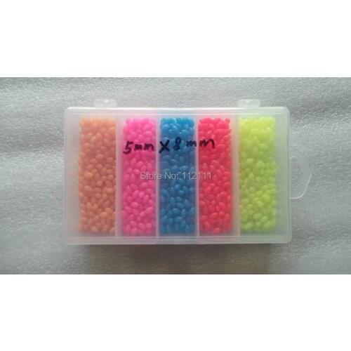 1000pcs glow in dark fishing bead , fishing tackle, fishing equipment ,mixed colour