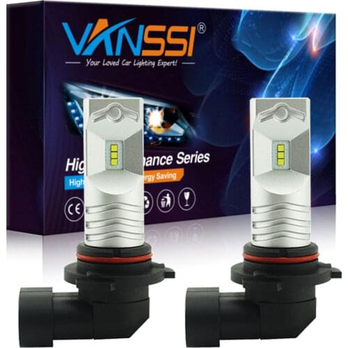 2pcs 4000lm Auto LED 9006 HB4 LED Fog Light Bulbs High Power CSP Chipsets Super Bright 6000K White DC12-24V