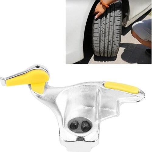 30mm silver + yellow Installing Hole Diameter Stainless Steel Car Wheel Tire Changer Mount Demount Duck Head Tool