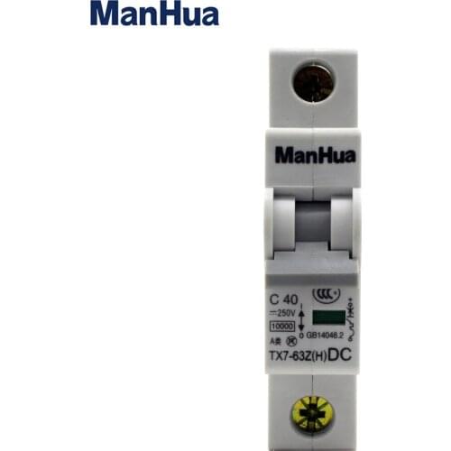 ManHua TX7-63Z series 1P, 2P,3P,4P 40A,63A 250VDC-1000VDC mcb mini dc circuit breaker Solar PV system