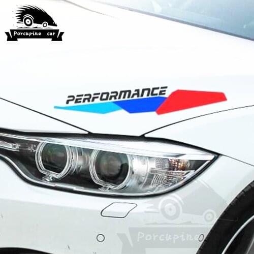 Car Stickers M Performance Engine Hood Cover Accessories for BMW X5 X6 E46 E60 E61 E70 E85 E87 E90 E83 F10 F20 F30 car decals
