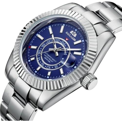 Mens Mechanical Watches Top Brand Luxury Watch Mens Automatic Date Casual Fashion Stainless Steel Waterproof Luminous Watches