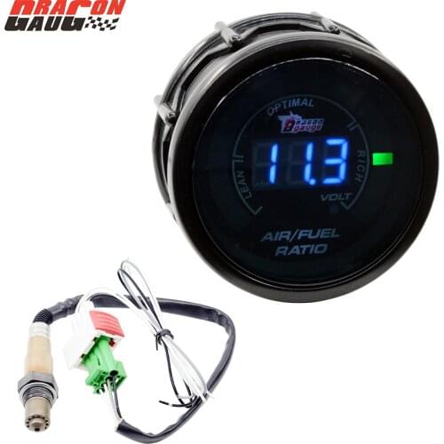 Oxygen Sensor Narrow band 2 inch 52mm Car Motor Digital 20 LED Air/Fuel Ratio Gauge Car Instruments Ext temp meter