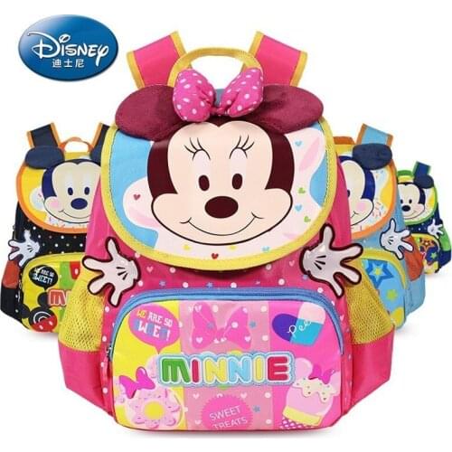 Disney Kids Backpack Cute Cartoon Mickey Minnie Backpack Toddler Girls and Boys Backpack Kids Bags for Girls School Bags