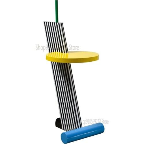 Designer Small Coffee Table Color Semicircle Living Room Art Corner Table Creative Personality Side Table Memphis Limited Editio