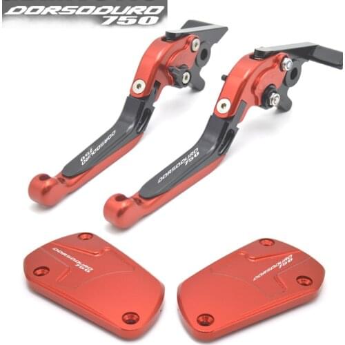 For Aprilia DORSODURO 750 2008-2016 Motorcycle Folding Extendable Left Right Brake Levers Front Brake Fluid Reservoir Cap Cover