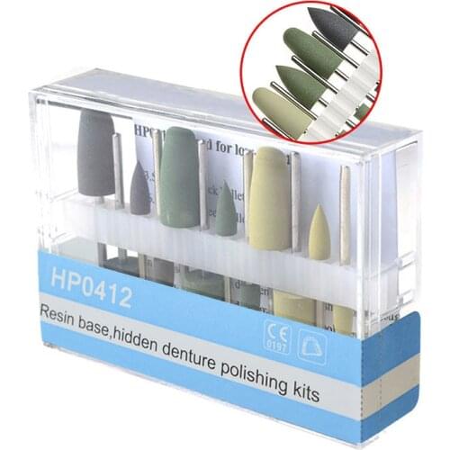 Dental Oral Hygiene Resin Base Hidden HP0412 Denture Polishing Kits for Low-Speed Handpieces Teeth Whitening