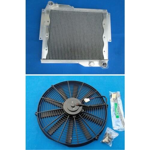 HOT SELLING Aluminum Radiator+Fan For ROVER MGB GT V8 1973-1976 1973 1974 1975 1976 NEW