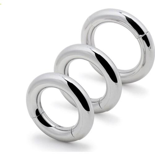 Stainless Steel Cock Ring Delay Spray Cockring Metal Scrotum Penis Rings Sex Toys for Men Penisring Cockrings Chastity Cage