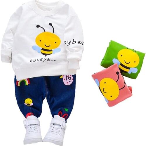Boys Clothes Fashion Cartoon Boy Suit Set Autumn New Kids Boy Girls Costume Boy Clothing Set T-shirt + Jeans Pants Children