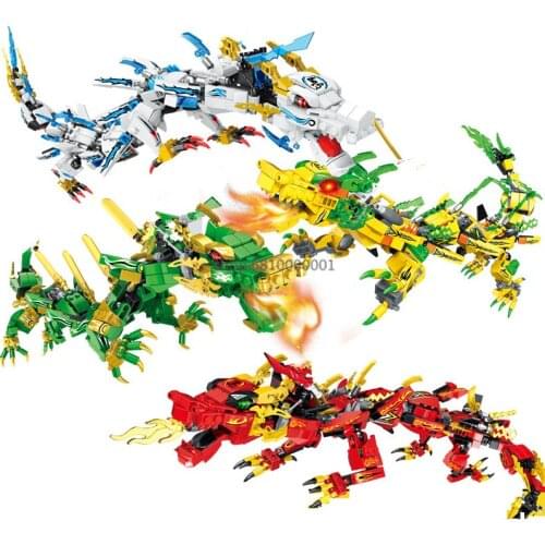 Flying Mecha Dragon Kai Jay Cole Zane Nya Lloyd Model Brick Buliding Blocks Action Toy for Children Gifts