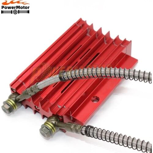 CNC Oil Cooler Radiator Aluminium Kit Cover Cooling Adapter Engine Cylinder For Pit Dirt Bike motocross motocycle For 125cc ATV