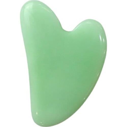 Natural Crystal Jade Scraping Board Roller Rib Pulling Rod Facial Heart-shaped Beauty Massage Wrinkle Thin Face Physiotherapy