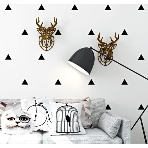 Nordic style wallpaper ins modern simple geometry black and white triangle living room bedroom TV background wall wallpaper