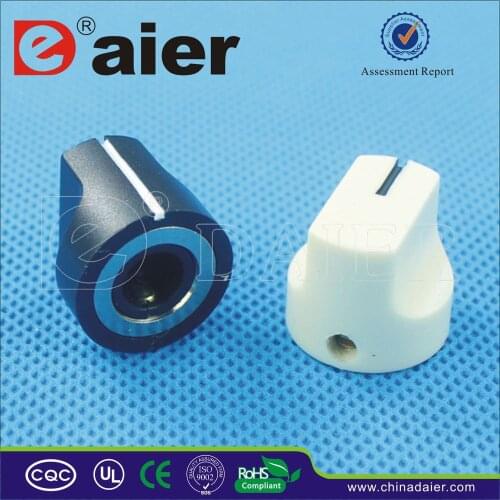KN-1611 6.35mm Colorful Small White/black Line Plastic Knobs Potentiometer Knob Plastic