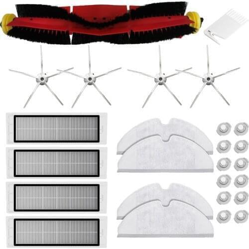 Roller brush 5 Arm Side Brush Filters For Xiaomi Roborock S6 S5 Max S60 S65 S5 S50 S55 E25 E35 home cleaning accessories