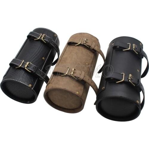 Saddlebags for Motorcycle Bag Cruiser Tool Bag Fork Barrel Shape Handlebar Front Fork Bag Black Pannier Saddle Bags Tools