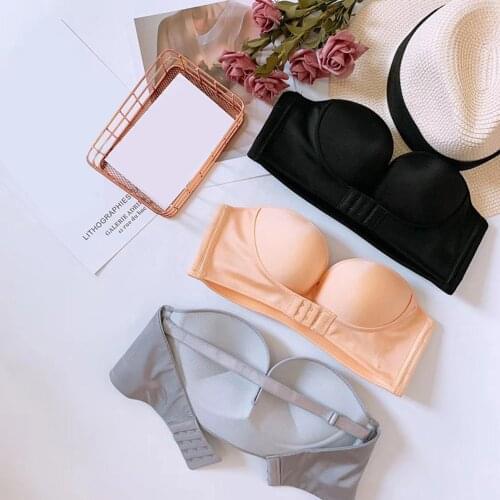 Sexy Bra Strapless Womens Sexy Bra Seamless Women Half Cup Bra Push Up Breathable Bras Tank Tops Bra Bustier Wedding Underwear