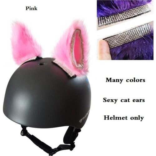 Detachable Wig Motorcycle Helmet Cat Ears Creative Decoration Cosplay Plush Cat Ear