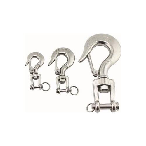 Silver 304 Stainless Steel American Type Trigger Clevis Swivel-Eye Lifting Snap Tone Hook with 150/ 350/650KG Loading Capacity