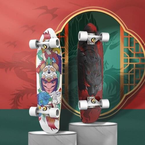 Guochaofeng skateboard double rocker professional road adult children four wheel Street brush outdoor scooter