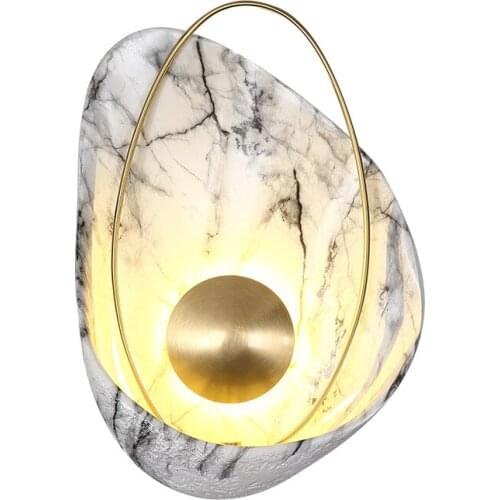 Resin Wandlamp Sconce Wall Lights For Home Lighting Simple Copper LED Wall Lamp Nordic Stair Bedroom Light Fixtures Arandela