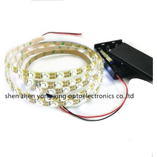 Battery Powered LED Strip 5050 SMD 50CM 1M 2M 3M 4M 5M Warm White Cool White RGB Waterproof Flexible LED Strip String Light