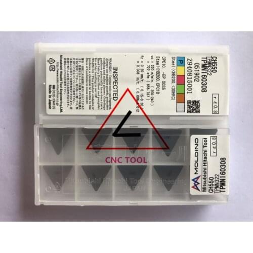 TPMN 160308 CH550 10pcs Hitachi high cutting performance CNC indexable inserts