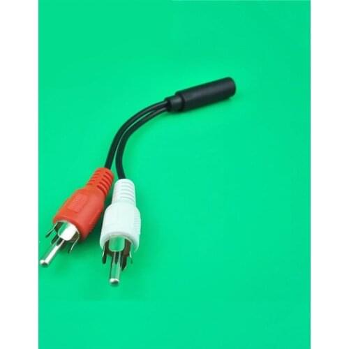 Universal 3.5mm Stereo Audio Female Jack To 2 Rca Male Headphone Y Socket Adapter 3.5 Lead Cable Extension Aux Splitte M0K6