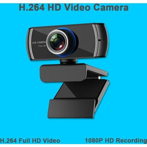 Full HD 1080P Webcam PC Video Meeting Camera Built-in Microphone USB 2.0 Video Calling with Stereo Audio Offical Verification