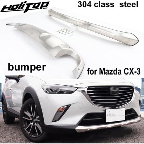 Stainless steel Front&Rear Bumper Guard Skid Protector bull bar For Mazda CX-3 2017-2020.ISO9001factory free shipping to Asia