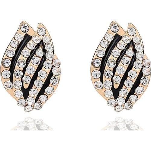 Rainbow hope High-quality Gold-color Wing shape trendy style Stud Earrings womens Daily fashion wear accessories jewelry