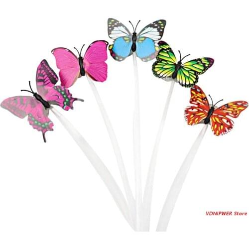 10Pcs LED Butterfly LED Flashing Fiber Hair Braid Barrettes Light Up Glow Hair Clips Colorful Wigs for Halloween Christmas