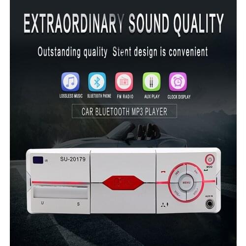 12V Bluetooth 2.1 Vehicle Electronics In-dash MP3 Audio Player Car Stereo FM Radio with USB / TF Card Port with Remote Controll