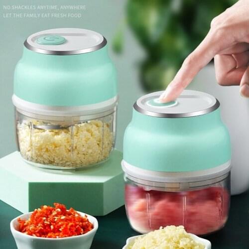 150ml/230ml Multifunctional Electric Garlic Chopper Masher Vegetable Meat Crusher Vegetable Grinder Crushed Garlic Ginger Chil