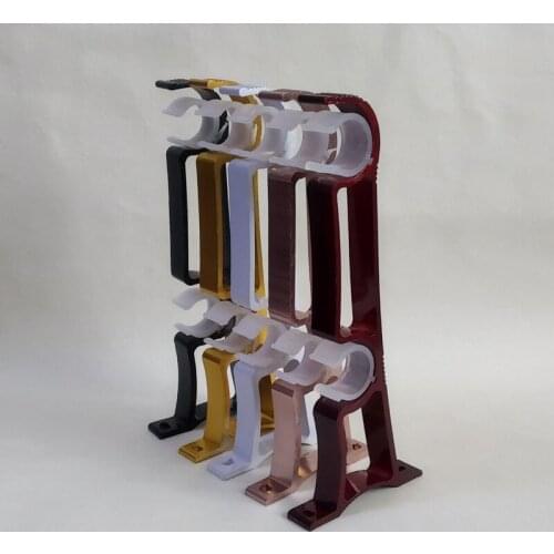 2PCS/Lot Curtain Rod Wall Bracket Hook Double Hanging Curtain Rod Brackets Heavy Duty Curtain Rod Hooks for Curtain/Drapery Rod