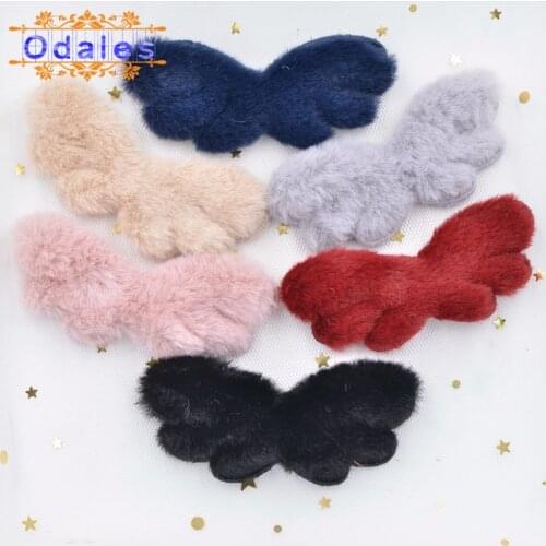 36Pcs Furry Angel Wing Padded Appliques DIY Patches Ornament Patches Sew-on Baby Shoes/Cloths Decoration Accessories Stickers