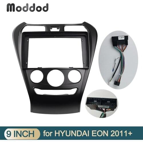 9 INCH Car Radio Fascia fit for HYUNDAI EON 2012 2 Din Dash Refitting Installation Surround Trim Bezel Kit Stereo GPS DVD Panel