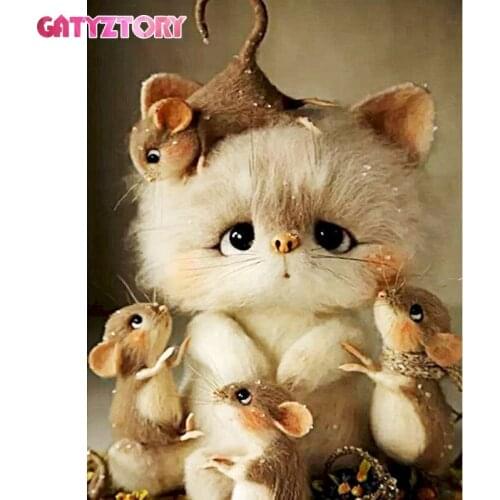 GATYZTORY 5D DIY Diamond Painting Rhinestones Pictures Diamond Embroidery Sale Animal Cross Stitch Mosaic Crafts Kit