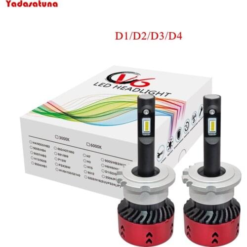 Pair Car LED D3S D1S Bulb Headlights All-in-One 70W 9000Lm D1R D3R D1C D3C Auto Headlights Lamp 6000K 12V 24V 2 Years Warranty