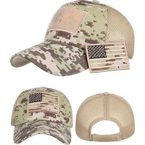 New Unisex Cap Camouflage Baseball Cap Men Adjustable Sun Mesh Peaked Hat Outdoor Sports Golf Fishing Hiking Beach